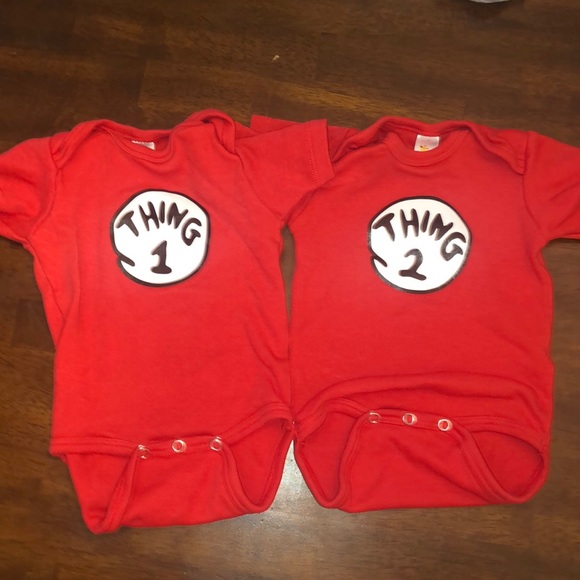 thing 1 and thing 2 onesies